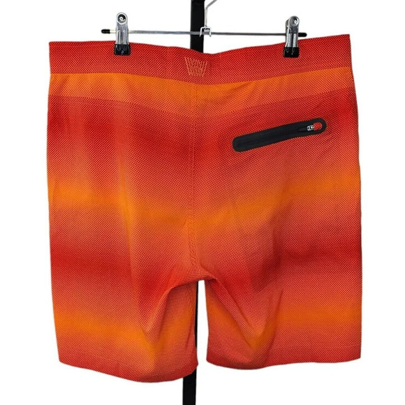 Mack Weldon Mens Board Shorts Size 33/34 Orange Swim Athletic Unlined Pockets - Picture 2 of 10
